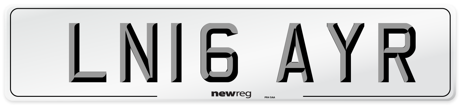 LN16 AYR Number Plate from New Reg